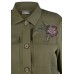 Rabe - 54-221021 Losse hemd vest in kaki met bloem. Rabe - 54-221021 Losse hemd vest in kaki met bloem.